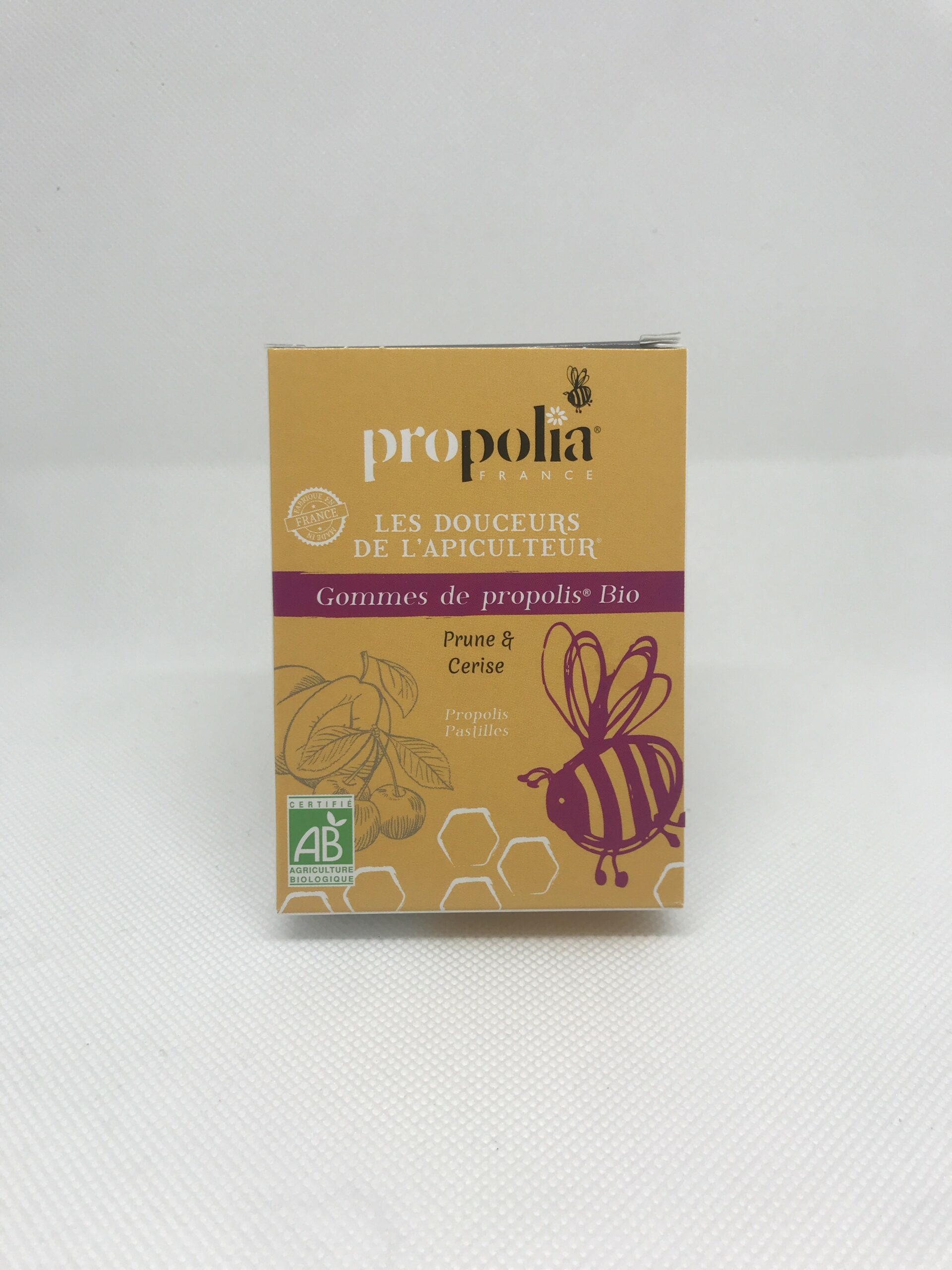 gommes de propolis prune et cerise